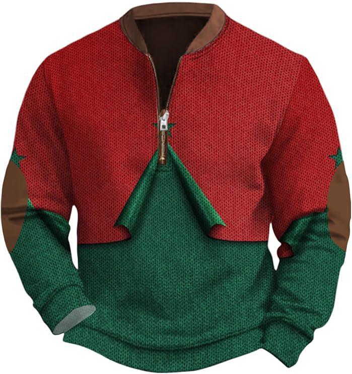 Men's Christmas Snowflake Tree Print Hoodie - Autumn 2025 Edition