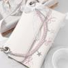 Stylish Beaded PU Leather Lace Bows Bag Charm Elegant Handbag Accessory Bags Keychain Holder For Women Girls