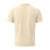 Men's Solid Knit Short Sleeve Shirt French Collar Breathable Hollow Out Button Down Casual Summer Top