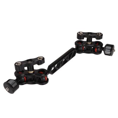 11 Inch Extended   Arm, Articulating   Head Extension Bar Rod Fixing 1 4 3 8 Mount Bracket for Camera Monitor LED Light MicrophoneArticulating 