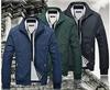 Military Color Blouson Zip Jumper Outdoor Colorful Lining Check Long Sleeve Jacket Jacket Short Coat Jumper Thin Simple Jumper Zip Up Light Outerwear