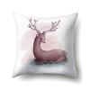 Polyester Pillowcase Automobile Decoration Home Printed Deer Pillowcase Waist Cushion Cover Car Cushion Head Cushion Cover