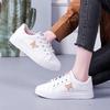 2025 Summer and Autumn Store New Board Shoes PU Leather Round Head Ribbon Fashion Casual Shoes Student Shoes White Shoes