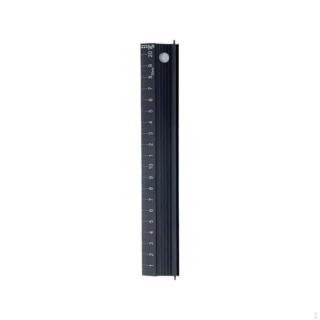 Cutting Ruler, Protective Aluminum Alloy, NonSlip, Navy Coral, DIY Sewing Pink 20cm
