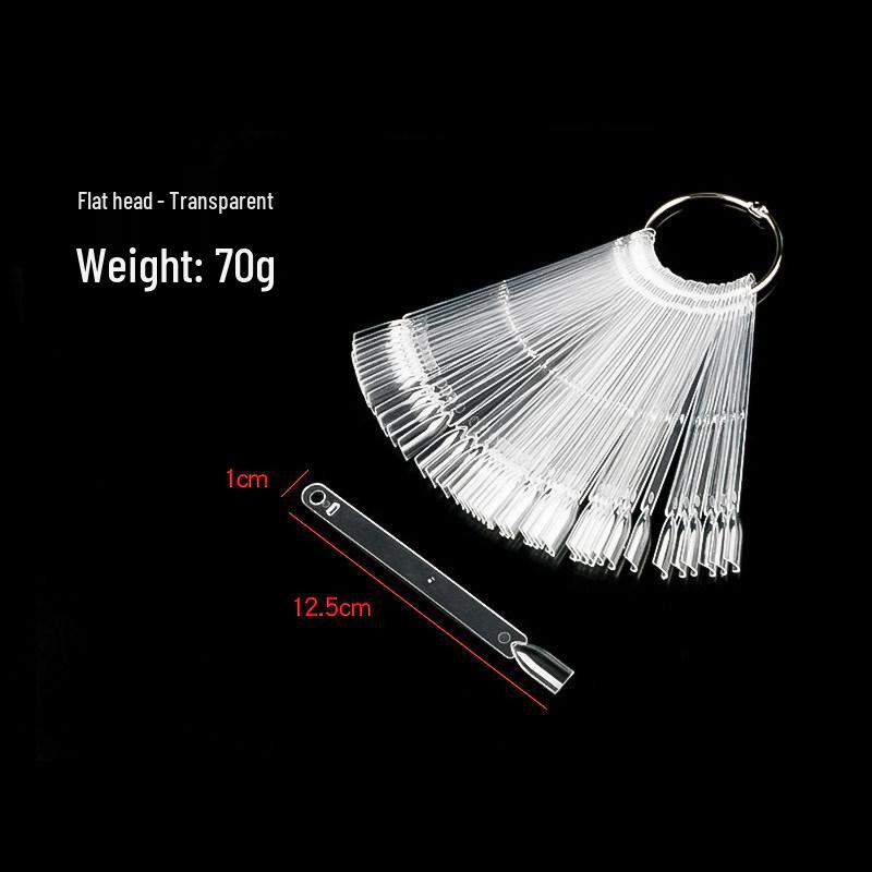 Oval Transparent Nail Polish Swatch Board for Beginners - Practice Tips & Color Display Card