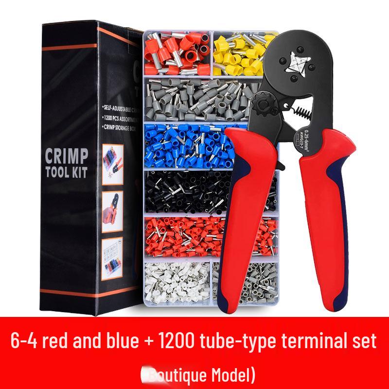 Manuelles Crimp- und Abisolierwerkzeug-Set: Spitzzange für Elektriker