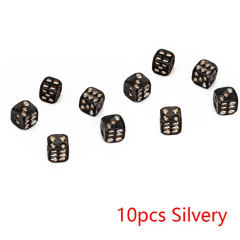 Dice Kit 18mm Gold and Silver-Toned Skull Dice Kit Nightclub Bar Chess Game Ghost Head Dice Resin Crafts High Quality Practical Daily Use