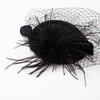 Tea Party Fascinator Derby Hat Women Fascinator Headband Veil Feather Fascinator Derby Pillbox Hat Cocktail Veil Mesh