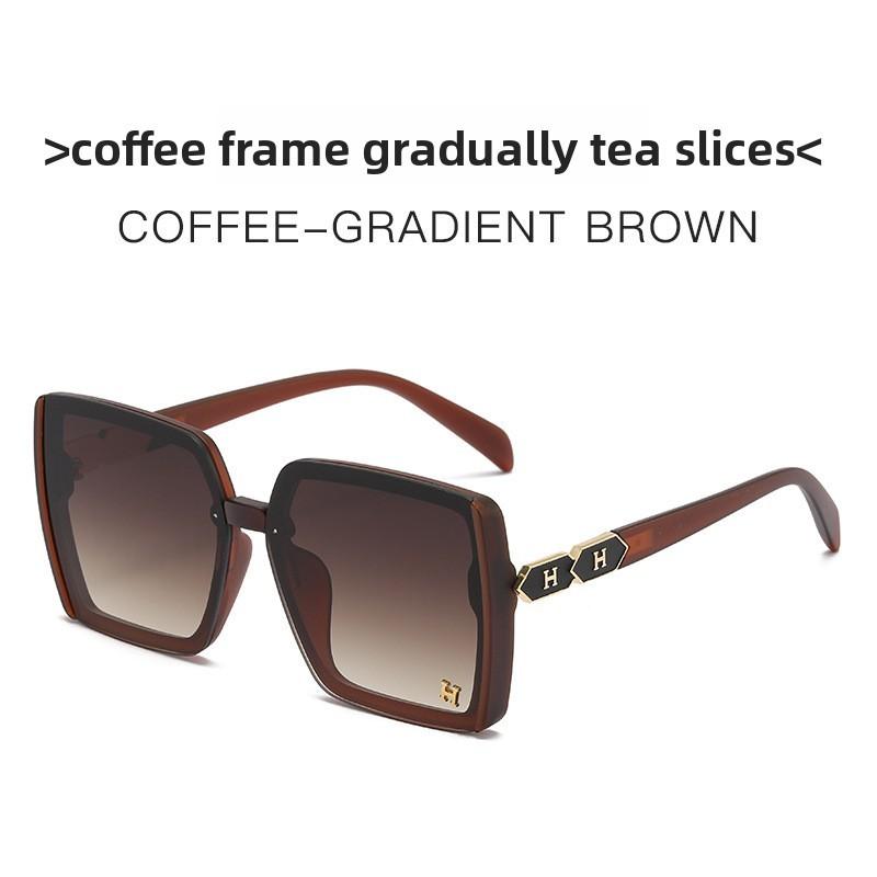 Letter Sunglasses Fashion Trendy Square Frame Uv400 Sunshade For Summer Outings