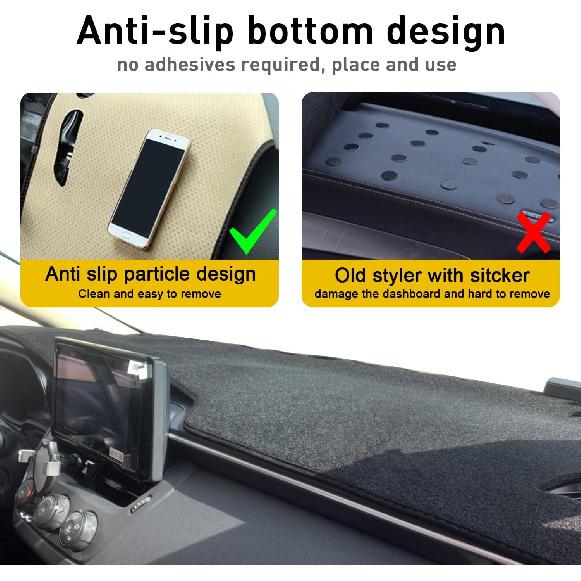 Dashboard Cover Mat For Toyota Corolla -2024 2025 2026 Hatchback Sedan Dash Cover Interior Accessories Sunshade Glare UV Rays Protector Pad Black