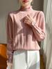 Women's Fine Wool Half-High Neck Lace Knit Sweater - New Autumn/Winter Thick Long Sleeve Top