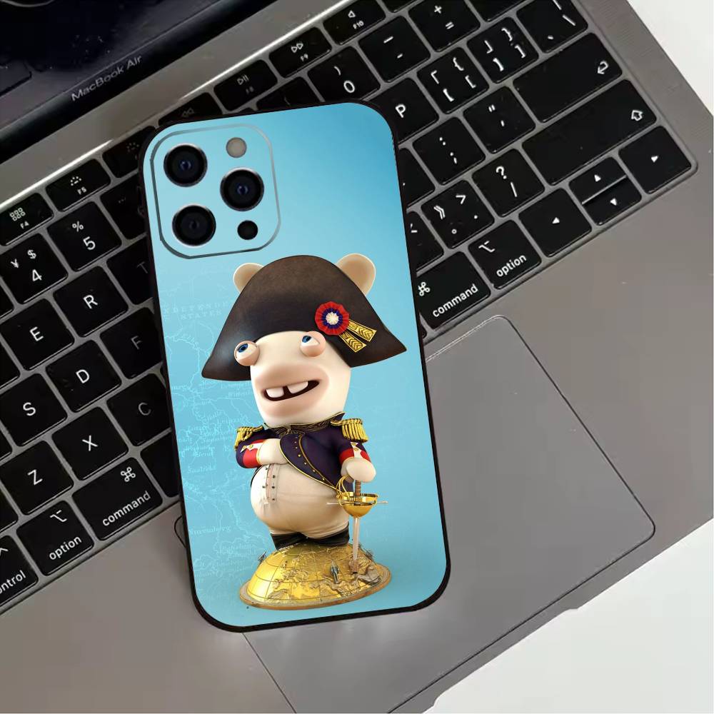 

F-Funny R-Raving R-Rabbids Phone Case For iPhone 17,16,15,14,13,12,11 Plus,Pro Max,XS,Soft Silicone Black Cover iPhone17