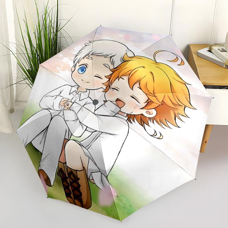 

1pc Chibi Anime Characters Automatic Opening Umbrella, Portable Folding Design with 8-Bone Iron Frame, Perfect for Outdoor Use, Festive Gifts, Tr