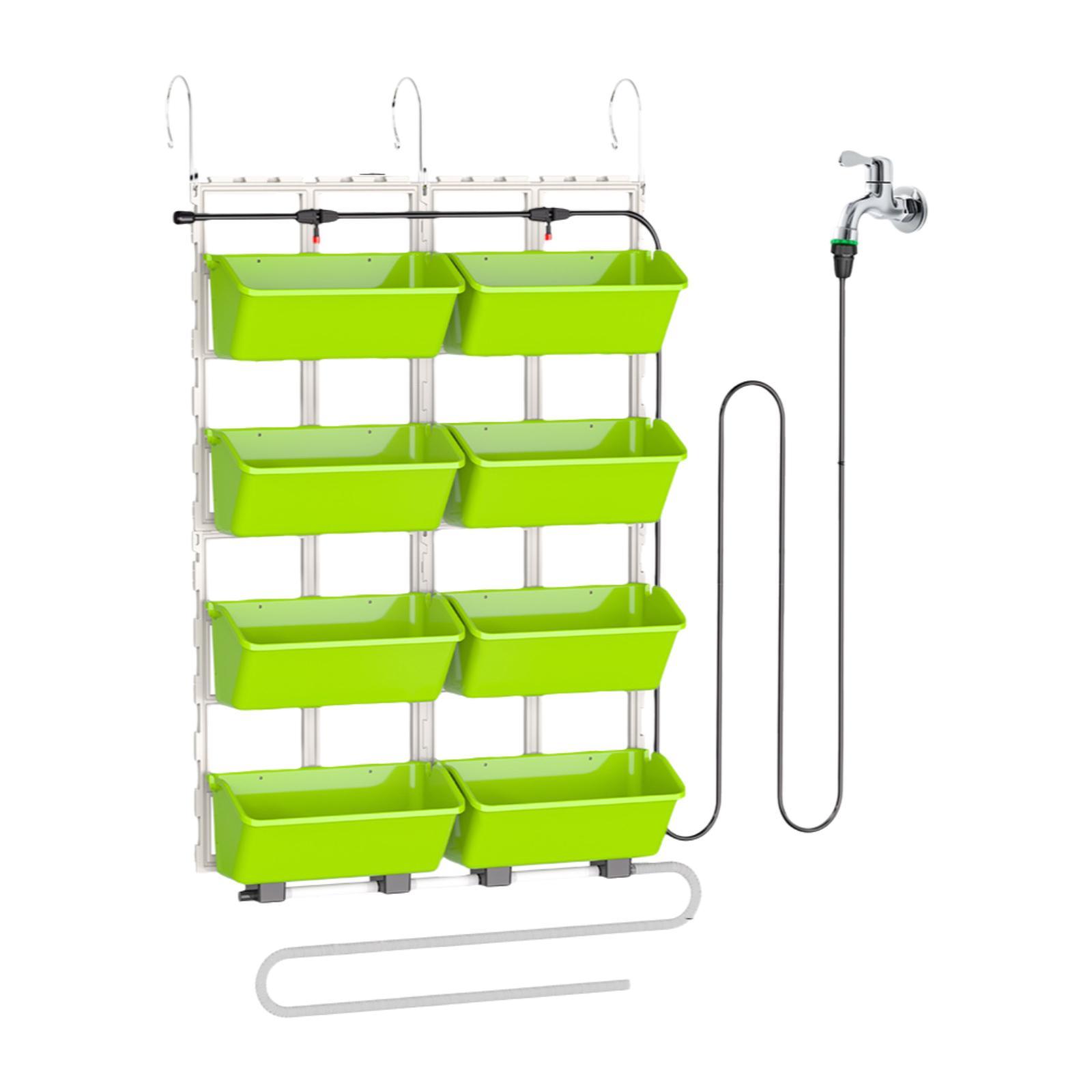 

Vertical Garden Wall Planter 4 Tier Wall Planter for Herbs Garden Vegetables зелений