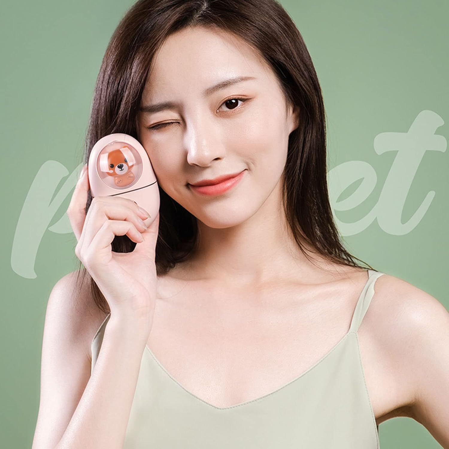 Спрей для лица, Милый мини-отпариватель для лица в виде животного, Портативный спрей для лица, Отпариватель для лица для путешествий 35 мл 500 мАч ()