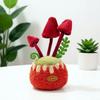 Schönes Knollenblätterpilz Plüschtier Bunter Giftpilz Plüschpflanze Lustiges Shiitake-Pilz Plüschtier Festliche Dekoration Ornament
