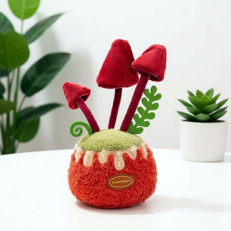Schönes Knollenblätterpilz Plüschtier Bunter Giftpilz Plüschpflanze Lustiges Shiitake-Pilz Plüschtier Festliche Dekoration Ornament