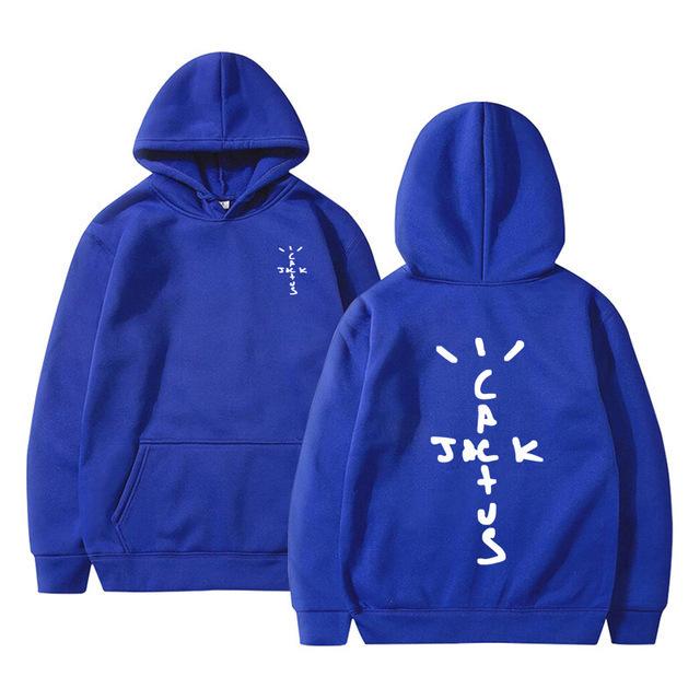 Cactus Jack Swag Alphabet Print Hooded Sweater Women's Hooded Sweatshirt Casual Pullover