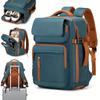 Men Women Travel Backpack With Shoe Compartment 15-inch Laptop Sleeve Multi-pocket Oxford Fabric Business Casual Daypack