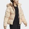 adidas Solid Color Casual Warm Hooded Down Jacket Winter Women Jacket Off-White H20808