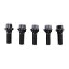 5Pcs M14 X 1.25 Black Wheel Locking Lug Bolt Nut Steel 36136781151 For -BMW X3 X5 E70 E71 F20 F25 X5 X6