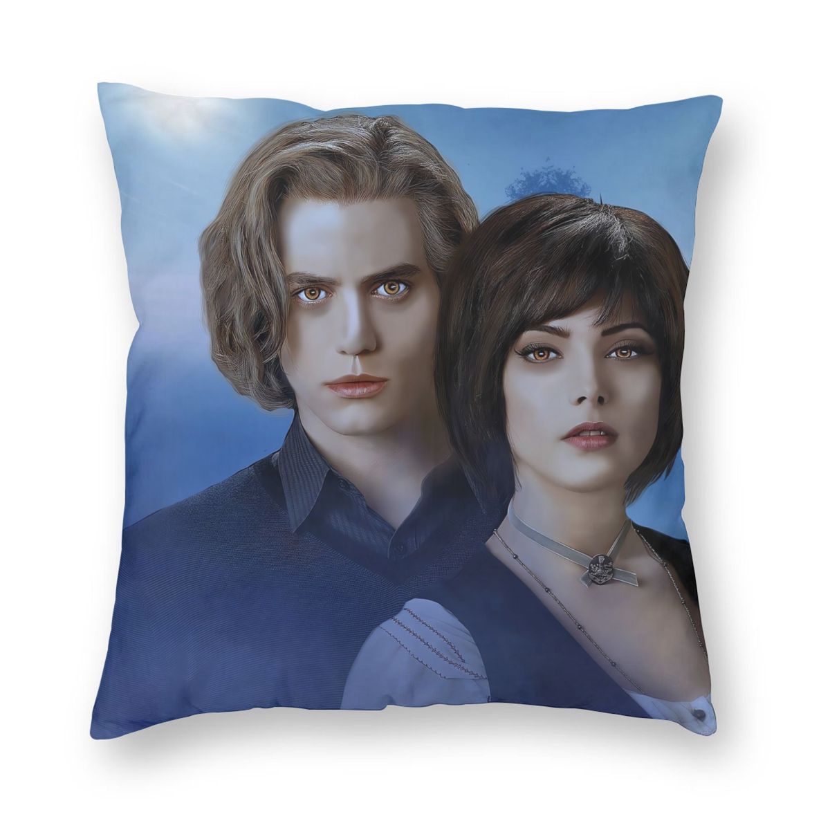 

The Twilight Saga Movie Pillowcase Printing Polyester Cushion Cover Gift Throw Pillow Case Cover Chair Zippered 18 12x12Inch