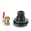 2 Stück/Set Regenwasser-Eimerverbinder PVC-Wanddurchführung Gelenkadapter Geeignet für 1/2"-DN15 Außengewinde-Verbinder, Ideal für Wasserleitungen, Gartenschläuche