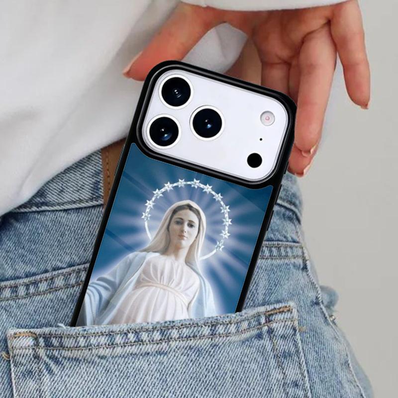 

Holy Mother Virgin Mary Christian Phone Case for iPhone 16e 15 14 13 12 17 Pro Max Plus Air 17pro Cover Coque iPhone17 Pro