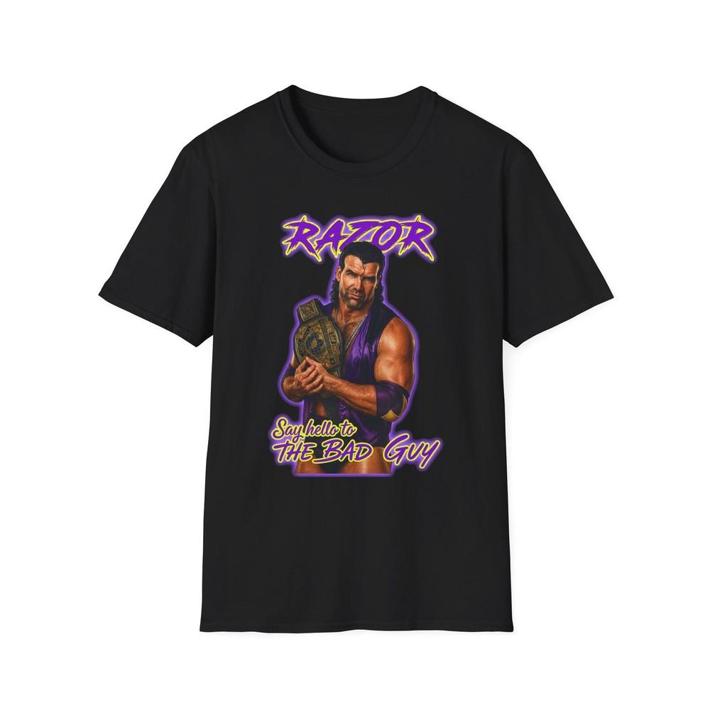 

Футболка Razor Ramon - Футболка рестлера, Мягкая футболка, Ретро-топ по рестлингу, Унисекс 4XL