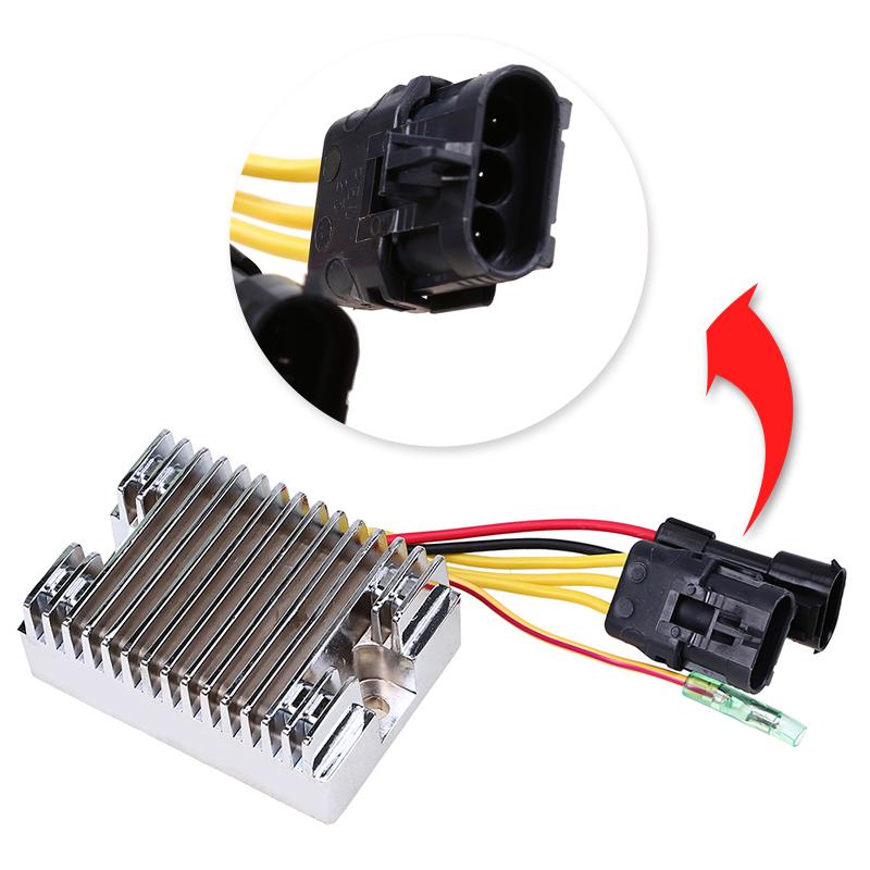 Voltage Regulator Rectifier for Polaris Sportsman Ranger 400 500 ATV UTV, Aluminum Cooling Fin 12V Battery Charger Regulator 4012192 Replacement