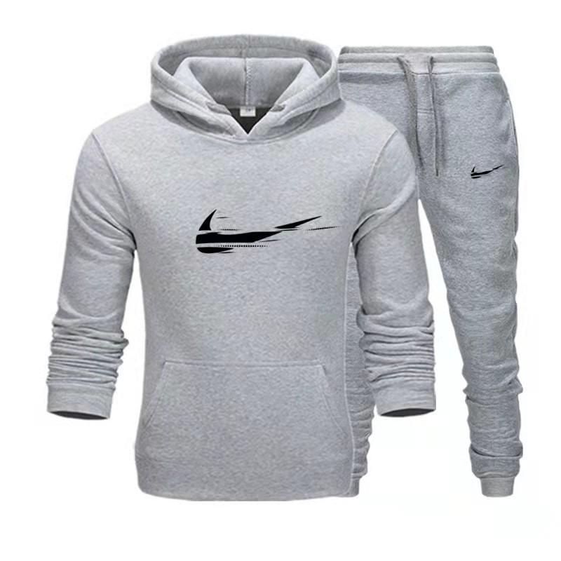 Conjunto de Sudadera Deportiva con Capucha para Hombre y Mujer Manga Larga Chándal Atuendo Atlético Casual