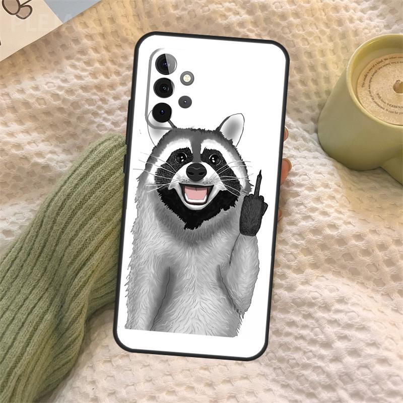 Cartoon Raccoon Kawaii For Samsung Galaxy A52S A33 A53 A73 A12 A22 A32 A52 A72 A21S A71 A51 A70 A50 Phone Case