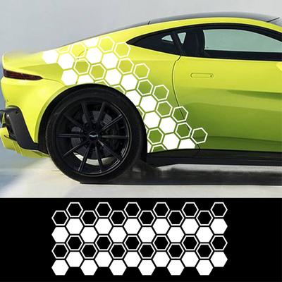 Grafika Samochodowa Kreatywny Styl Plastra Miodu Naklejka Dekoracja Samochodu Tuning Naklejka na Bok Samochodu Wodoodporna Modyfikacja Plaster Miodu Naklejki DIY