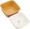Masakazu Japanese Made Lunch Box Piatto Square Piatto Lunch 650ml Pumpkin Yellow