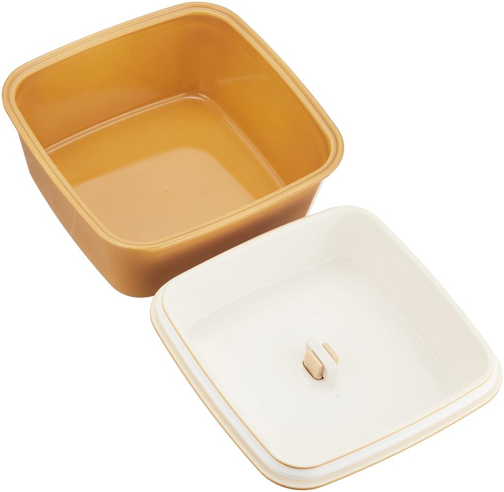 Masakazu Japanese Made Lunch Box Piatto Square Piatto Lunch 650ml Pumpkin Yellow