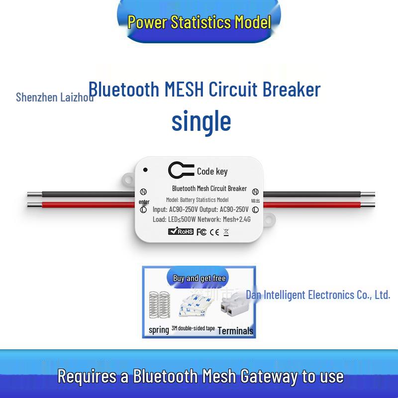 

Smart Bluetooth Mesh Switcher connects to the Mijia app, supporting Xiaoai voice control, phone scheduling, and power stats.