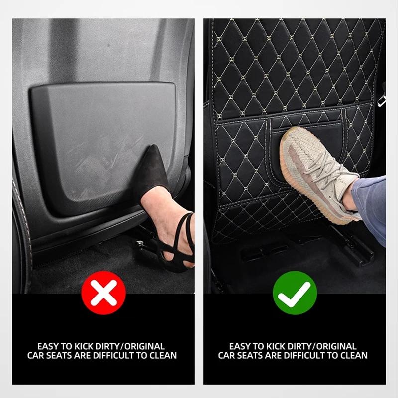 Car Anti-kick Mat Car Seats Anti Kick Pad Mat For Honda Civci FIT CRV Accord Jazz HRV Dio Stepwgn Prelude Odyssey City CRX Pilot aja256
