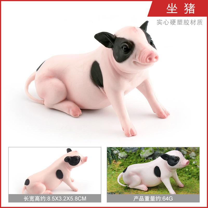 Realistic Pvc Farm Pig Figurine Decorative Piece For Home And Office Display