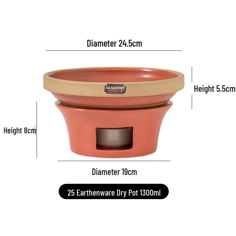 ZISIZ Ceramic Mini Hot Pot & Alcohol Stove Set