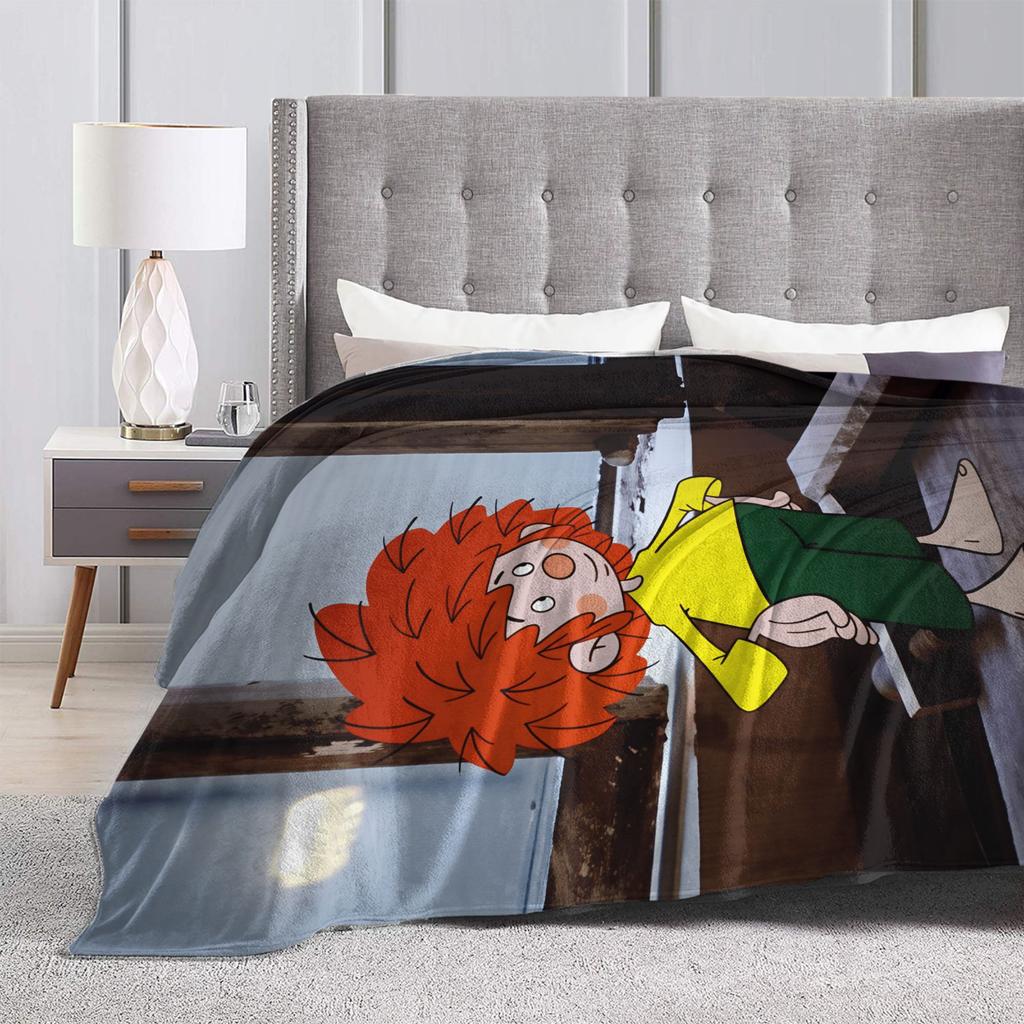 P-Pumuckl Coperta di Flanella Invernale Morbida Calda Plaid per Camera da Letto dei Bambini Copriletto Novità Copriletto per Divano Letto