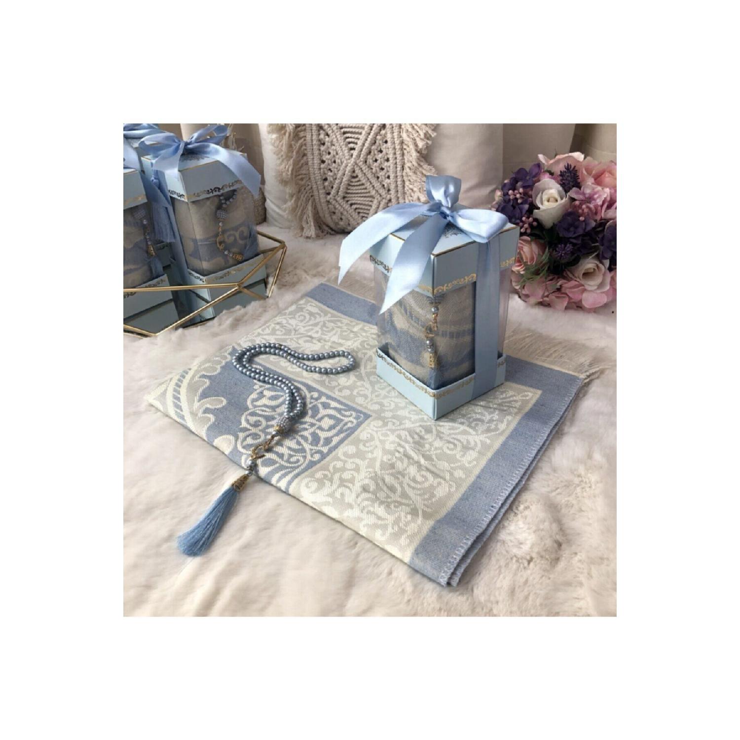 

Серия raan Молитвенный коврик Подарочный набор четок Baby Blue