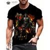 New Men's Horror Skull Print T-Shirt 3D  O-Neck Short Sleeve Fashion Oversized T-Shirts Men's Summer Street Clothing