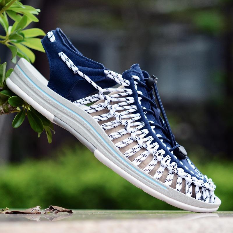 Summer large size men's shoes men's woven bag head sandals sports beach shoes creek shoes non-slip