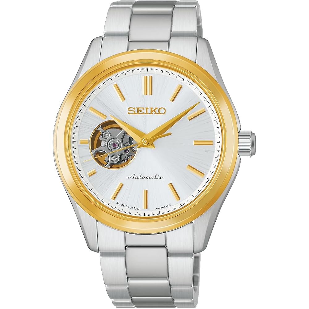 [Seiko Watch] SEIKO SELECTION HFB004J Men s Watch, Made in Japan, Mechanical Automatic (with manual winding), Open Heart