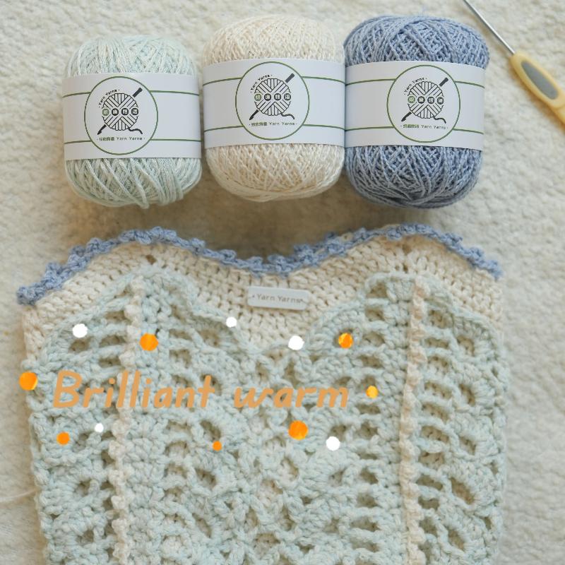 40g/roll Pure Cotton Corrugated Rolled Thread Anti Pilling High-quality Knitted Cotton Yarn Handmade DIY Scarf Sweater Material