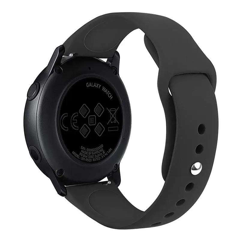 

20mm 22mm strap For Huawei Watch 4/3 GT5/4/3/2/Amazfit Active 2/Bip 6/5/GTS 4 Soft Silicone Bracelet Belt Xiaomi Watch S4 S3 S2 Self-test width 22mm чёрный