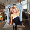 Sabrina Printed Flannel Blanket, Soft Throw for Bedroom Sofa, Washable, Fan Merchandise, Great Gift.