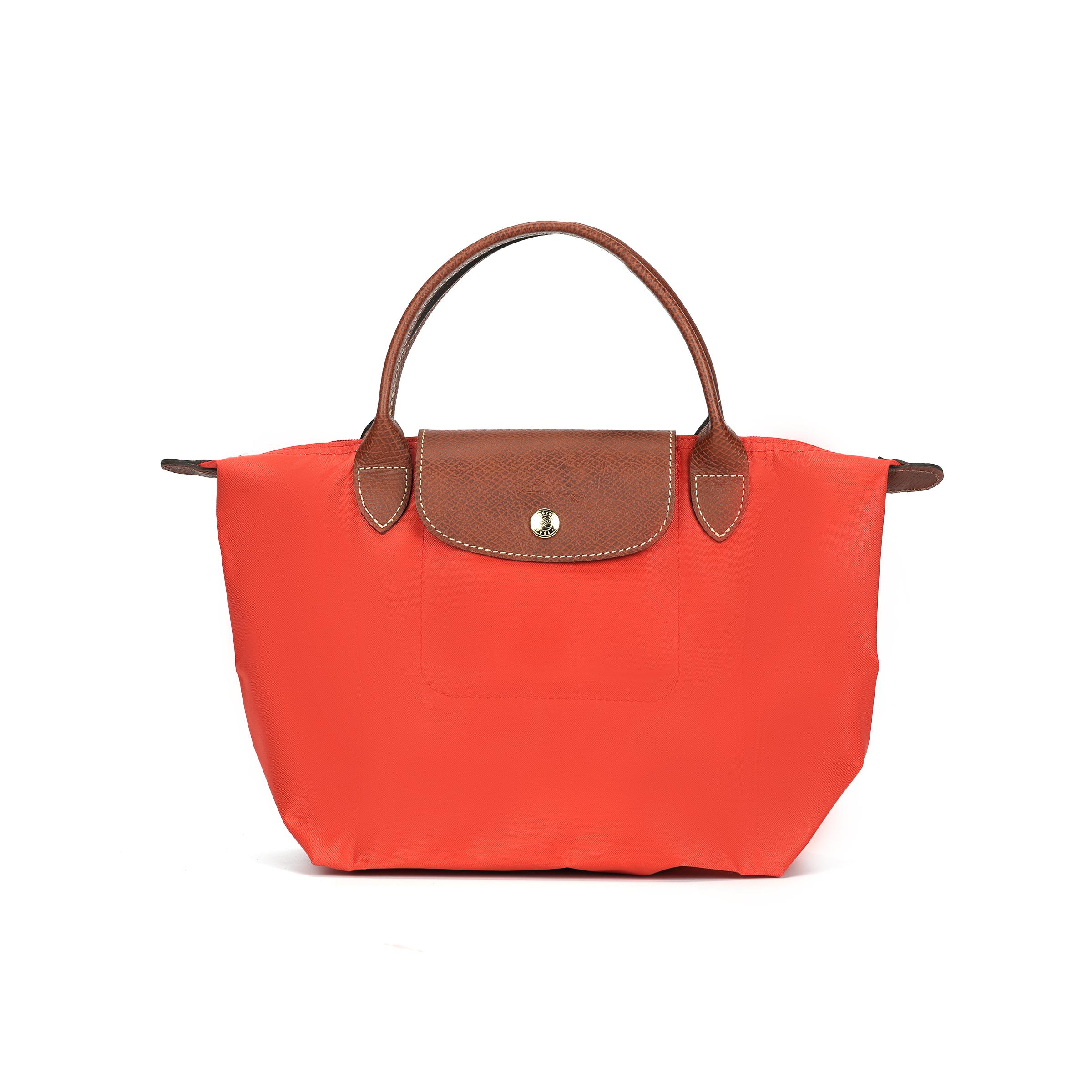 

Longchamp Le Pliage Original Gold Button Printed Logo Recycled Canvas Dumpling Handbag Small Women handbags Tomato-Red 1621089P94 Basic Set (Bag)