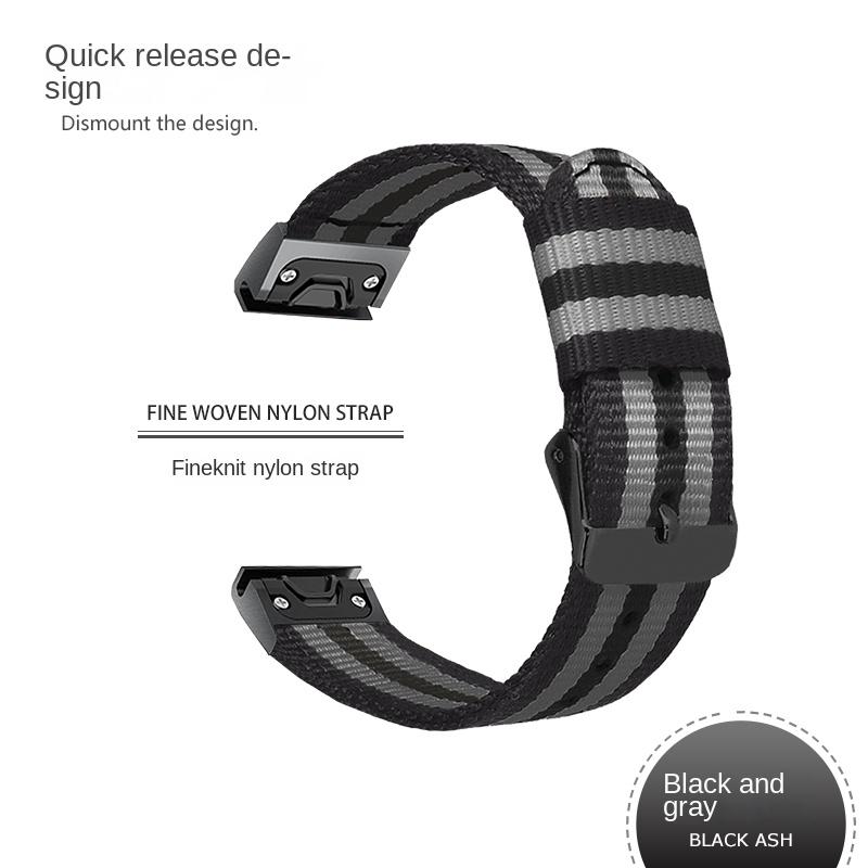 26 22 20MM Nylon Quick Release Watchband For Garmin Fenix 7X 7 6 6X Pro 5 5X/5XPlus 3 HR  Watch Canvas Strap Wrist Band Bracelet