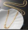 925 Silver Gold flat Clavicle chains Necklaces for Men Women wedding Jewelry Christmas gifts 40-75cm